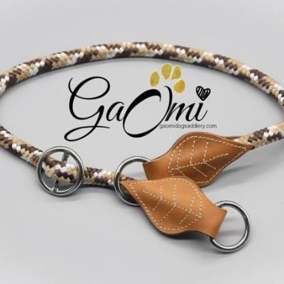 Laisse chien cuir artisanale Gaomi